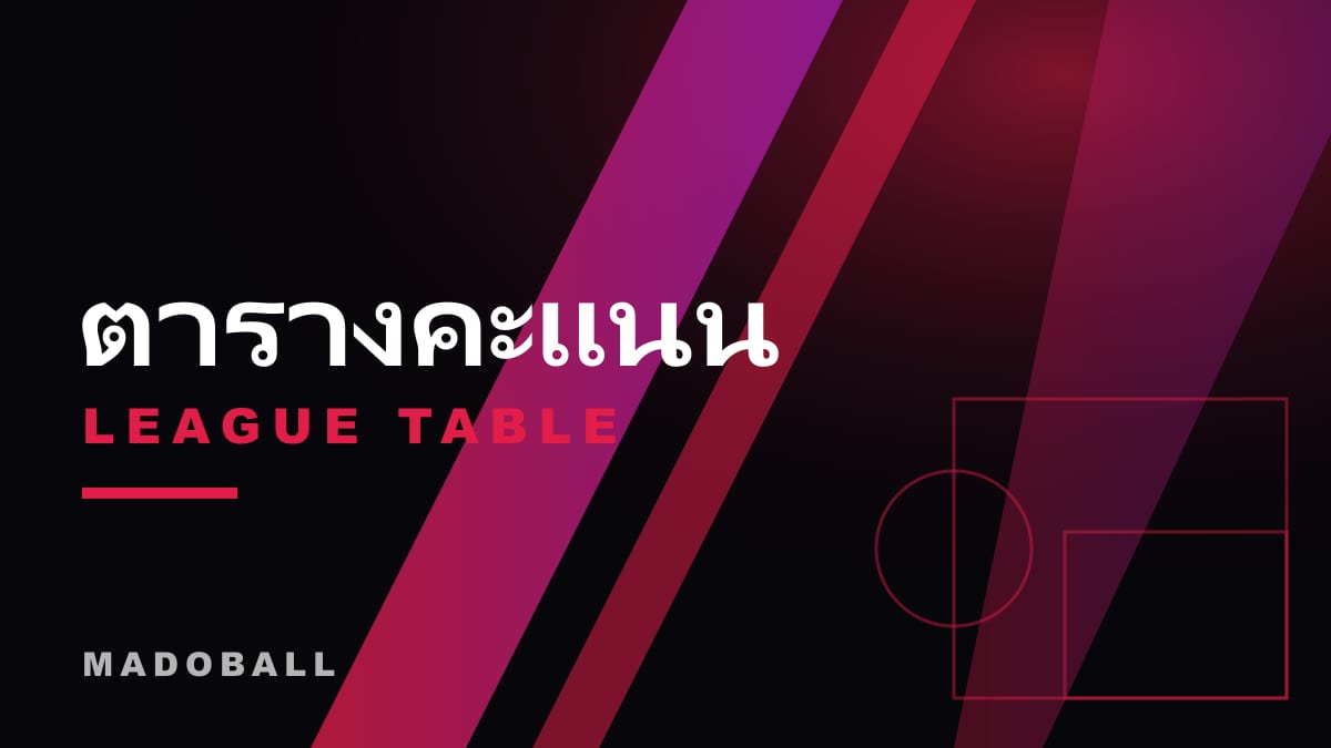 อ่านตารางคะแนนฟุตบอลให้เป็น แต่ละช่องหมายถึงอะไร